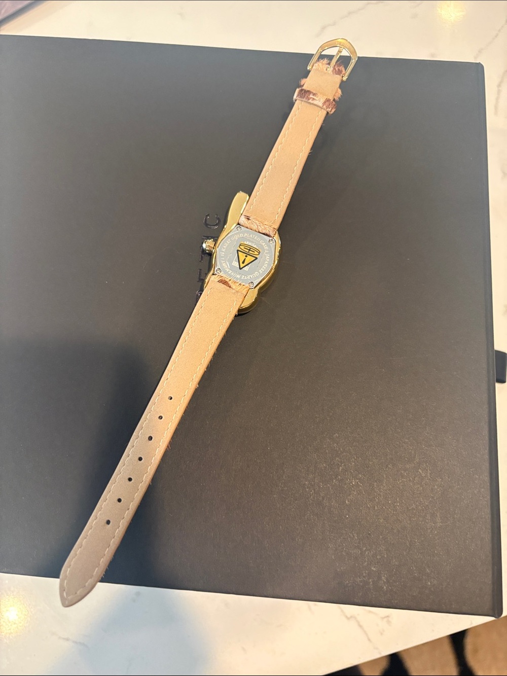 Laphont melting watch in Leopard Print with Gold-Tone Case - Picture 4 of 5